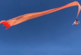 命悬一线！台湾3岁女童遭风筝卷上天