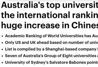 澳洲大学国际排名攀升，多亏了中国留学生？