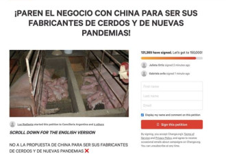 中国在阿根廷大规模养猪引来抗议