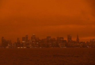 美加州正遭受史无前例山火天空变橙色