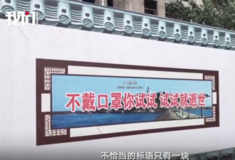 雷人标语：不戴口罩你试试 试试就逝世