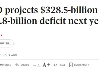 今年联邦赤字3285亿 再花钱随时崩溃