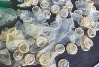 越南避孕套黑作坊被查！回收品重760斤