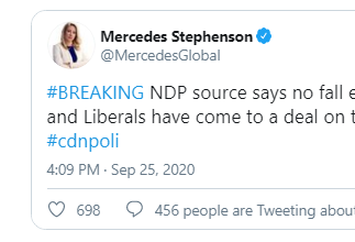 新民主党支持施政报告！加拿大今秋不会大选了
