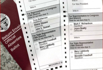 俄亥俄州近5万选民收到错误选票 川普忍无可忍