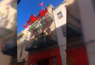 双十节走访旧金山唐人街 从旗帜悬挂看政见冲突