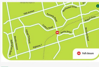 万锦Kennedy路一段周六封路