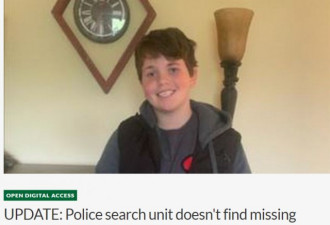 警方彻夜寻找约克区失踪男孩