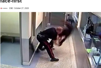 加拿大警察将黑人女子头部着地摔在地上