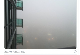 大雾笼罩多伦多，雷暴天气随后侵袭安省