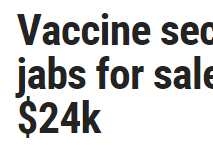 疫苗在黑市炒到$2.4万，部分来自中国!
