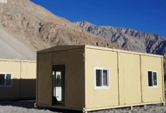 印度为中印边境印军建起这样的新营房