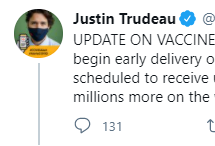 加拿大接收24.9万支新冠疫苗！下周就到安省！