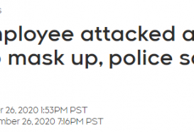 沃尔玛员工提醒顾客戴口罩，被摁在地上暴打！