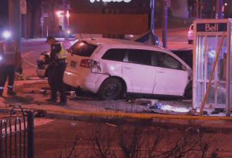 多伦多两车相撞，一车逃逸，一人命危！