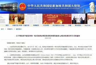 中国驻多国使馆：48h特需静脉血证明