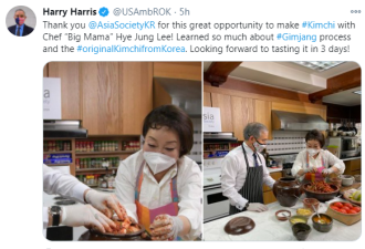 美驻韩大使继续掺和&quot;泡菜之争&quot;：韩国独有食物