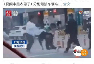 专业拳手高速路口10秒KO两人火爆网络