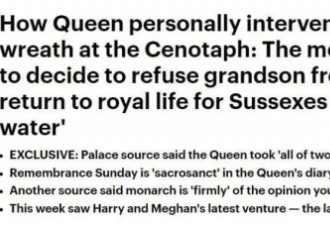 英国女王狠拒哈里回英请求 首次强硬表态