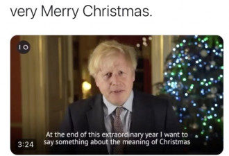 英首相圣诞致辞现场展示厚厚一摞脱欧协议