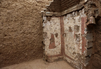 陕西考古研究院考古发现大量罕见唐代壁画