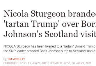 苏格兰首席部长批评约翰逊却遭谩骂：你是...