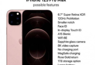 iPhone 12s Pro Max渲染图：多项黑科技