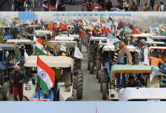 印度大暴乱，30万农民用拖拉机“攻陷”首都