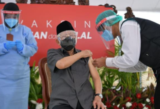 印尼77岁副总统接种中国疫苗 称感觉很好