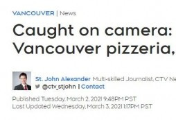 嚣张！加拿大两男子拒戴口罩，咒骂披萨店员工