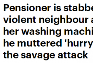 因洗衣机太吵，6旬老人遭邻居割喉 腹部受重伤