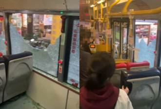公车窗户玻璃全碎继续开 乘客听爆裂声吓坏
