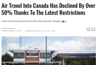 加拿大航空入境者减少一半