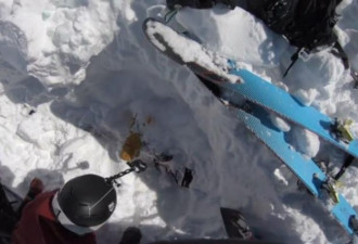 滑雪遇雪崩 第一人称视角遭“活埋”视频曝光