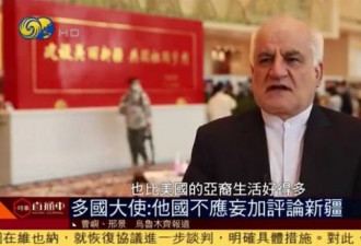 伊朗驻华大使称新疆穷人比美国亚裔生活好得多