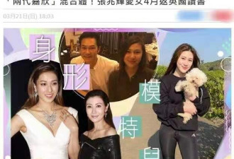 张兆辉16岁女儿私照曝光 撞脸李嘉欣