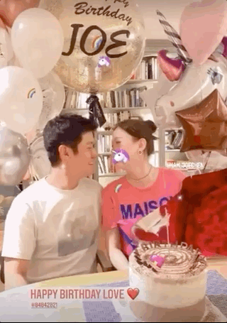 陈乔恩手捧玫瑰与艾伦甜蜜接吻 高调庆42岁生日
