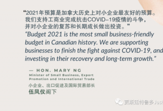 扶持小企业，《2021年预算》投资将创造就业