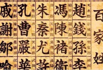 上千中国姓氏 历史上从未衰落的“八大姓氏”