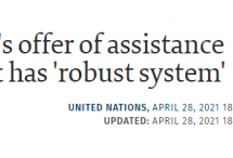 果断拒联合国援助 印度:我们医疗体系相当健全