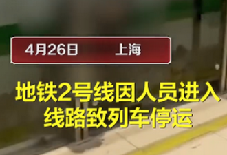 上海地铁2号线有人员进入线路，已身亡