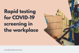 联邦政府为工作人士增加COVID-19快速检测
