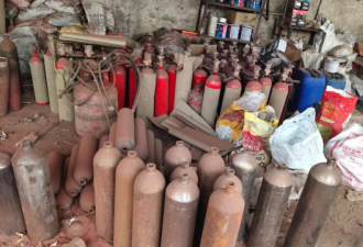 印度一团伙拿灭火器当氧气罐卖 充气有可能爆炸