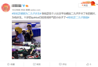 张柏芝为二儿子庆生，11岁谢震南近照曝光