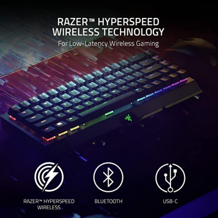 新品!Razer 无线机械键盘$239.99黄/绿轴可选_无忧资讯