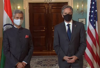 美国务卿布林肯：美国和印度要联手抗击疫情
