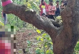印度一官员女儿被吊死树上眼睛被挖 称强奸谋杀