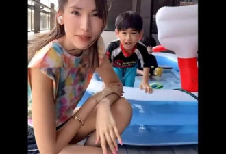 林志颖老婆晒双胞胎儿子游泳 豪宅内景曝光