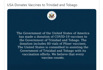 针对中国？美赠80瓶信使疫苗传递重要信息
