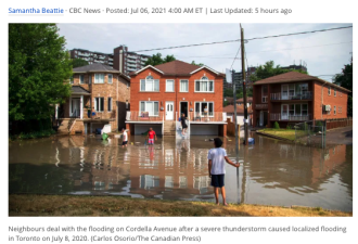 暴雨季来临又被水淹！ 多伦多或增收社区排水费